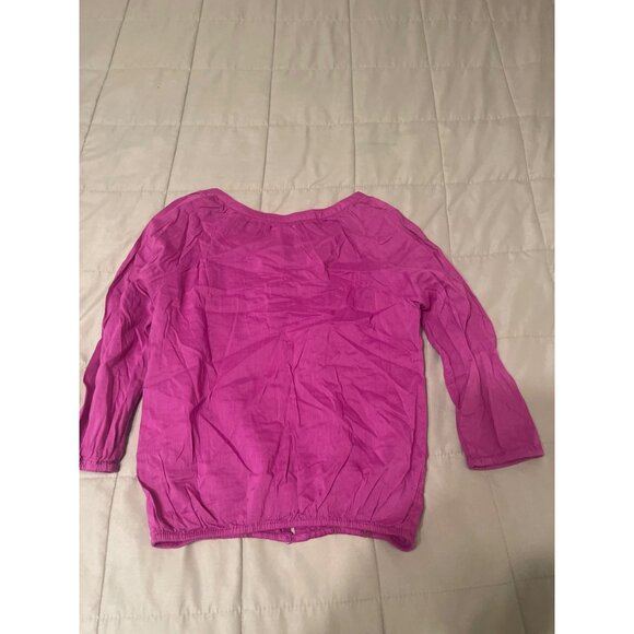 Aeropostale Womens XS Purple Button-Up 3/4 Sleeve Top With Lace Details - Picture 3 of 4